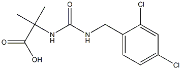 2-({[(2,4-dichlorophenyl)methyl]carbamoyl}amino)-2-methylpropanoic acid Struktur