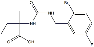 2-({[(2-bromo-5-fluorophenyl)methyl]carbamoyl}amino)-2-methylbutanoic acid