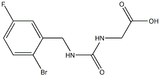 2-({[(2-bromo-5-fluorophenyl)methyl]carbamoyl}amino)acetic acid Structure