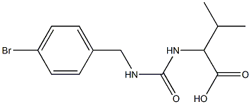 2-({[(4-bromophenyl)methyl]carbamoyl}amino)-3-methylbutanoic acid,,结构式