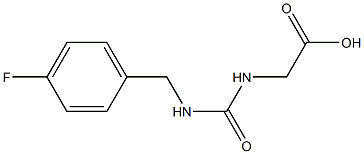 2-({[(4-fluorophenyl)methyl]carbamoyl}amino)acetic acid,,结构式