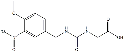 2-({[(4-methoxy-3-nitrophenyl)methyl]carbamoyl}amino)acetic acid,,结构式