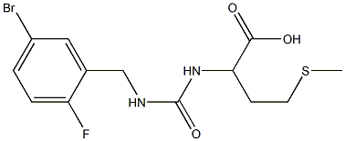 2-({[(5-bromo-2-fluorophenyl)methyl]carbamoyl}amino)-4-(methylsulfanyl)butanoic acid Struktur