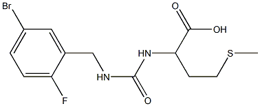 2-({[(5-bromo-2-fluorophenyl)methyl]carbamoyl}amino)-4-(methylsulfanyl)butanoic acid|