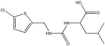 2-({[(5-chlorothiophen-2-yl)methyl]carbamoyl}amino)-4-methylpentanoic acid,,结构式