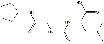2-({[(cyclopentylcarbamoyl)methyl]carbamoyl}amino)-4-methylpentanoic acid,,结构式