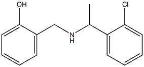 2-({[1-(2-chlorophenyl)ethyl]amino}methyl)phenol 化学構造式