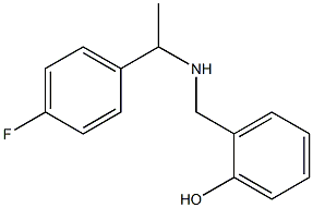 2-({[1-(4-fluorophenyl)ethyl]amino}methyl)phenol 化学構造式