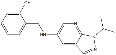 2-({[1-(propan-2-yl)-1H-pyrazolo[3,4-b]pyridin-5-yl]amino}methyl)phenol|