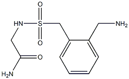 2-({[2-(aminomethyl)phenyl]methane}sulfonamido)acetamide,,结构式