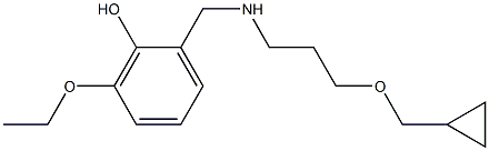 2-({[3-(cyclopropylmethoxy)propyl]amino}methyl)-6-ethoxyphenol Structure