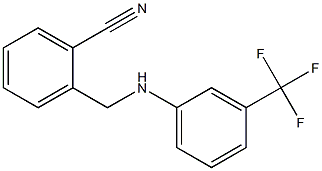 2-({[3-(trifluoromethyl)phenyl]amino}methyl)benzonitrile Struktur