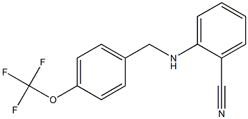 2-({[4-(trifluoromethoxy)phenyl]methyl}amino)benzonitrile 化学構造式