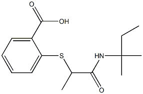 2-({1-[(2-methylbutan-2-yl)carbamoyl]ethyl}sulfanyl)benzoic acid Structure