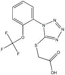 2-({1-[2-(trifluoromethoxy)phenyl]-1H-1,2,3,4-tetrazol-5-yl}sulfanyl)acetic acid Structure