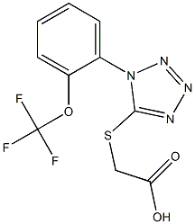 2-({1-[2-(trifluoromethoxy)phenyl]-1H-1,2,3,4-tetrazol-5-yl}sulfanyl)acetic acid 结构式