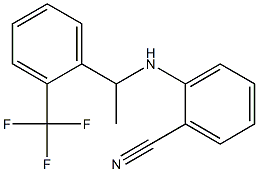 2-({1-[2-(trifluoromethyl)phenyl]ethyl}amino)benzonitrile,,结构式