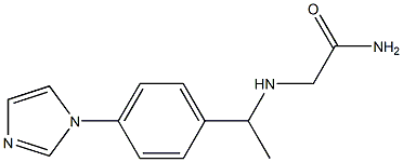 2-({1-[4-(1H-imidazol-1-yl)phenyl]ethyl}amino)acetamide 结构式