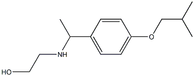 2-({1-[4-(2-methylpropoxy)phenyl]ethyl}amino)ethan-1-ol 结构式