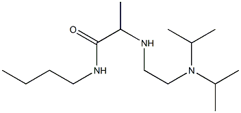 2-({2-[bis(propan-2-yl)amino]ethyl}amino)-N-butylpropanamide,,结构式