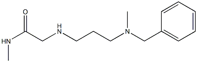 2-({3-[benzyl(methyl)amino]propyl}amino)-N-methylacetamide Struktur