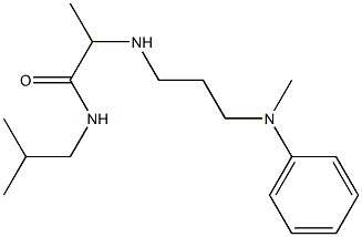 2-({3-[methyl(phenyl)amino]propyl}amino)-N-(2-methylpropyl)propanamide,,结构式