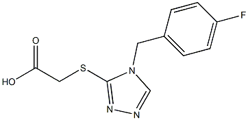 2-({4-[(4-fluorophenyl)methyl]-4H-1,2,4-triazol-3-yl}sulfanyl)acetic acid Struktur