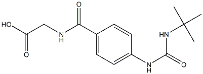 2-({4-[(tert-butylcarbamoyl)amino]phenyl}formamido)acetic acid 化学構造式