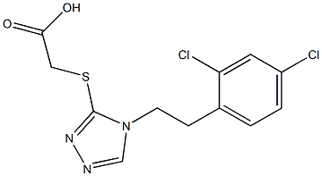 2-({4-[2-(2,4-dichlorophenyl)ethyl]-4H-1,2,4-triazol-3-yl}sulfanyl)acetic acid,,结构式