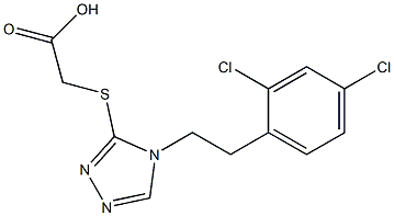 2-({4-[2-(2,4-dichlorophenyl)ethyl]-4H-1,2,4-triazol-3-yl}sulfanyl)acetic acid Struktur