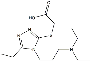 2-({4-[3-(diethylamino)propyl]-5-ethyl-4H-1,2,4-triazol-3-yl}sulfanyl)acetic acid 化学構造式