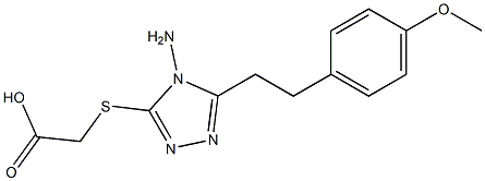 2-({4-amino-5-[2-(4-methoxyphenyl)ethyl]-4H-1,2,4-triazol-3-yl}sulfanyl)acetic acid 结构式
