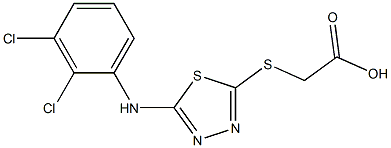 2-({5-[(2,3-dichlorophenyl)amino]-1,3,4-thiadiazol-2-yl}sulfanyl)acetic acid Structure