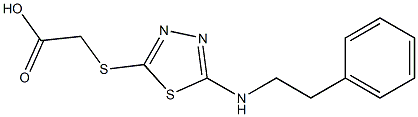  2-({5-[(2-phenylethyl)amino]-1,3,4-thiadiazol-2-yl}sulfanyl)acetic acid