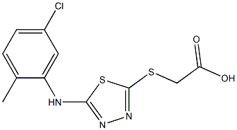 2-({5-[(5-chloro-2-methylphenyl)amino]-1,3,4-thiadiazol-2-yl}sulfanyl)acetic acid