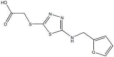 2-({5-[(furan-2-ylmethyl)amino]-1,3,4-thiadiazol-2-yl}sulfanyl)acetic acid