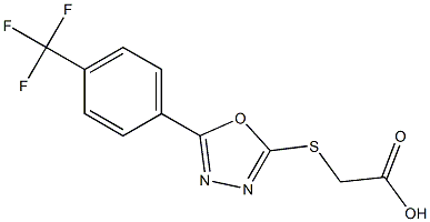 2-({5-[4-(trifluoromethyl)phenyl]-1,3,4-oxadiazol-2-yl}sulfanyl)acetic acid|