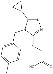 2-({5-cyclopropyl-4-[(4-methylphenyl)methyl]-4H-1,2,4-triazol-3-yl}sulfanyl)acetic acid Structure
