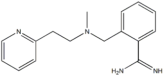 2-({methyl[2-(pyridin-2-yl)ethyl]amino}methyl)benzene-1-carboximidamide 化学構造式