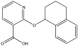 2-(1,2,3,4-tetrahydronaphthalen-1-yloxy)pyridine-3-carboxylic acid 化学構造式