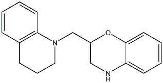 2-(1,2,3,4-tetrahydroquinolin-1-ylmethyl)-3,4-dihydro-2H-1,4-benzoxazine 化学構造式