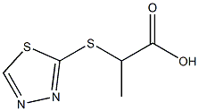 2-(1,3,4-thiadiazol-2-ylthio)propanoic acid 化学構造式