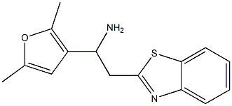 2-(1,3-benzothiazol-2-yl)-1-(2,5-dimethylfuran-3-yl)ethan-1-amine Struktur
