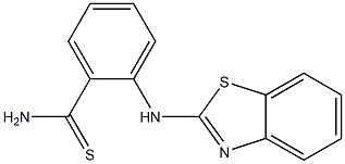 2-(1,3-benzothiazol-2-ylamino)benzene-1-carbothioamide,,结构式