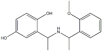2-(1-{[1-(2-methoxyphenyl)ethyl]amino}ethyl)benzene-1,4-diol Struktur