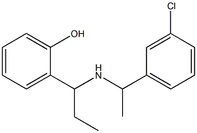 2-(1-{[1-(3-chlorophenyl)ethyl]amino}propyl)phenol 结构式