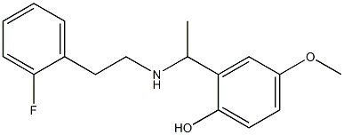 2-(1-{[2-(2-fluorophenyl)ethyl]amino}ethyl)-4-methoxyphenol,,结构式