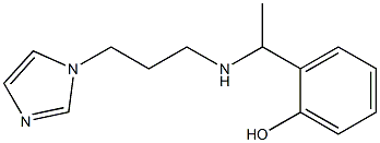 2-(1-{[3-(1H-imidazol-1-yl)propyl]amino}ethyl)phenol,,结构式
