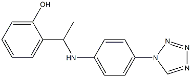 2-(1-{[4-(1H-1,2,3,4-tetrazol-1-yl)phenyl]amino}ethyl)phenol Structure