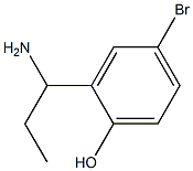 2-(1-aminopropyl)-4-bromophenol Structure